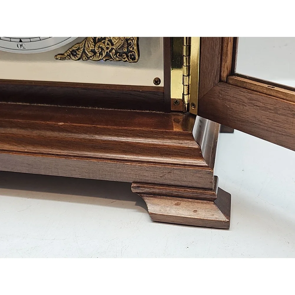 Hamilton Franz Hermle 1050-020 Wooden Bracket Mantel Clock 16